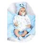 Reborn Baby Doll Outfits Boy Accessories for 20"- 22" Light Blue Outfit
