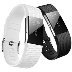 Hanlesi Bands Compatible with Fitbit Charge 2, Soft Silicone Breathable Fashion Sport Strap for Fit bit Charge2 Replacement Original Accessory