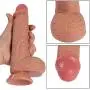 Axcompany Hyper Realistic 8 inches Dildo Premium Liquid Silicone Bendable Penis with Strong Suction Cup for Women Vaginal G-spot and Anus,Sex Toy for Female Masturbation