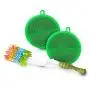 Kitchen Bottle Brush Cleaner Set w/Silicone Scrubbing Pads (3 Pc. Set) Long Handle, Dish, Glass, Silicone Kitchen Cleaning Set Accessory | Water, Tumbler, Cup, Pot, Pan | BPA Free, Food-Grade Safe