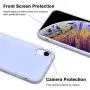 Anuck iPhone XR Case, Anti-slip Liquid Silicone Gel Rubber Bumper Case with Soft Microfiber Lining Cushion Slim Hard Shell Shockproof Protective Case Cover for Apple iPhone XR 6.1" 2018 - Light Purple