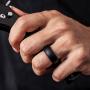 ThunderFit Silicone Rings, 7 Rings / 1 Ring Wedding Bands for Men - 8.7 mm Wide - 2.5mm Thick