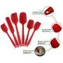 Silicone kitchenware 6-piece Red Silicone Baking Set Durable Silicone Heat-resistant 480°F Seamless Non-stick Kitchen Mixing Cooking Baking Utensils Durable Easy To Clean Kitchenware Set
