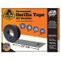 Gorilla All Weather Outdoor Waterproof Duct Tape, UV and Temperature Resistant, 1.88" x 25 yd, Black (Pack of 1)