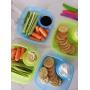 Tovla Kids Lunch and Snack Containers - 5 Colorful Plastic Meal Prep Bento Boxes with Sauce Compartment - Containers for Adults, Kids & Toddlers - Microwave, Dishwasher & Freezer Safe Tupperware