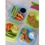 Tovla Kids Lunch and Snack Containers - 5 Colorful Plastic Meal Prep Bento Boxes with Sauce Compartment - Containers for Adults, Kids & Toddlers - Microwave, Dishwasher & Freezer Safe Tupperware