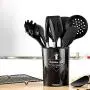 Blusea Kitchen Utensils Set 9Pcs, All Over Silicone Non-Stick Barreled Cooking Utensils Set Silica Gel Utensil Kitchenware Set