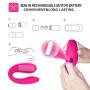 U-Shape Couples Pleasure Toys with Oral-Sucking & Cli-Stimulator Silicone USB Rechargeable Waterproof Six Things for Adult Women&Men Toys for Couple