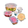 Silicone Stretch Lids,6 Pack Reusable Durable and Expandable Lids to Keep Food Fresh,Fit Various Sizes and Shapes of Containers Food Covers or Bowl Covers,6 Sizes, White
