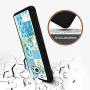 HTC 10 Case, Blue Flower Shock-Absorption TPU Rubber Bumper HTC 10 Case, Ultra Thin Slim Protective Cover for HTC 10-Black