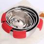 Stainless Steel Egg Bowl,Mixing Bowl with Handle for Baking Mixer Non-Slip Silicone Base Kitchenware Salad Bow Egg Beating Pan Tools Cooking (S)