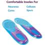 MQUPIN Plantar Fasciitis Gel Insoles for Women / Men, Arch Support & Pain Relief & Flat Feet Correction Shoe Pads for Sneakers, Heels, Work Boots, 6 - 10 Size (2 Pairs)