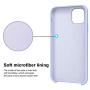 Anuck iPhone 11 Case, Anti-slip Liquid Silicone Gel Rubber Bumper Case with Soft Microfiber Lining Cushion Slim Hard Shell Shockproof Protective Case Cover for Apple iPhone 11 6.1" 2019 - Light Purple