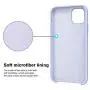 Anuck iPhone 11 Case, Anti-slip Liquid Silicone Gel Rubber Bumper Case with Soft Microfiber Lining Cushion Slim Hard Shell Shockproof Protective Case Cover for Apple iPhone 11 6.1" 2019 - Light Purple