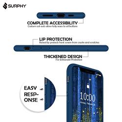 SURPHY Silicone Case Compatible with iPhone 11 Pro Case 5.8 inch, Liquid Silicone Full Body Thickening Design Phone Case (with Microfiber Lining) for iPhone 11 Pro 5.8 2019, Blue Horizon