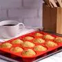 Silicone Muffin Pan Set - 12 Cups & 24 Cups Cupcake Pan with Free Cleaning Brush, Food Grade Silicone Baking Molds, BPA Free