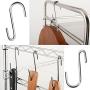 40 Pack Heavy Duty S Hooks Stainless Steel S Shaped Hooks Hanging Hangers for Kitchenware Spoons Pans Pots Utensils Clothes Bags Towers Tools Plants (Silver)