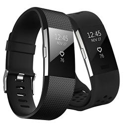 Hanlesi Bands Compatible with Fitbit Charge 2, Soft Silicone Breathable Fashion Sport Strap for Fit bit Charge2 Replacement Original Accessory