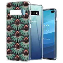 Clear Edge Cover Case for Samsung Galaxy S10+ (2019) (6.4inch) Flower TPU