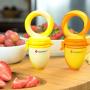 NatureBond Baby Food Feeder/Fruit Feeder Pacifier (2 Pack) - Infant Teething Toy Teether in Appetite Stimulating Colors | Bonus Includes All Sizes Silicone Sacs (Sunshine Orange and Lemonade Yellow)