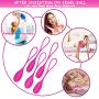 Kegel Balls Exercise Weight - Silicone Ben Wa Balls for Women Bladder Control & Pelvic Floor Exercises Doctor Recommended Waterproof Training Kit for Beginners & Advanced Tightening (Rose)