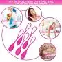 Kegel Balls Exercise Weight - Silicone Ben Wa Balls for Women Bladder Control & Pelvic Floor Exercises Doctor Recommended Waterproof Training Kit for Beginners & Advanced Tightening (Rose)