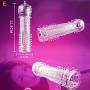 xinYxzR Adult Sex Toy Silicone Spike Dotted Ribbed Clear Condom Penis Extension Sleeve #E
