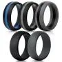 Saco Band Silicone Wedding Rings - Middle Line & Plain
