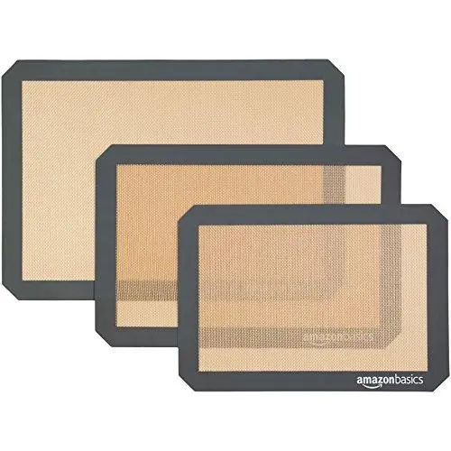 AmazonBasics Silicone Baking Mat Sheet, Set of 3