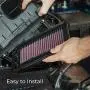 K&N engine air filter, washable and reusable:  1990-1997 Toyota/Lexus (Land Cruiser, LX450) E-2443