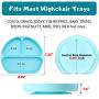 Silikong Suction Plate for Toddlers | BPA Free | Microwave, Dishwasher and Oven Safe | Fits Most Highchair Trays | Stay Put Divided Baby Feeding Bowls and Dishes for Kids and Infants