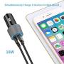 USB C PD Car Charger, Compatible Google Pixel 3/3 XL/2 XL/2/XL/C, Rapid Type C Car Charger with 3.3ft Type C Cable, 18W Power Delivery and Quick Charge 3.0 Dual USB Car Charger