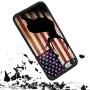 iPhone 6s 6 Case with American Flag Pattern Whimsical Design Bumper Black Soft TPU and PC Protection Anti-Slippery &Fingerprint Case for iPhone 6s 6