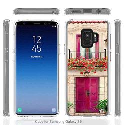 Villa Transparent Edge Phone Case Compatible with Samsung Galaxy S9 5.8 Inch Sturdy