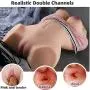 3D Realistic D-o-ll Lifelike-Pussey Pocket Prime Silicone Men Hands Free Deluxe Adult Toy Double Tight Channels