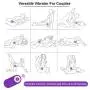 Couples Vibrator with Dual Motors 10 Powerful Vibration Modes for G Spot Clitoral Stimulation, PALOQUETH Wireless Personal Vibrator Clitoris Massager Sex Toy Rechargeable Waterproof
