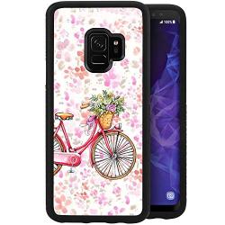 Samsung Galaxy S9 Case,Flexible Soft TPU Cover Shell,Slim Silicone Black Rubber Non-Slip Durable Design Protective Phone Case for Samsung Galaxy S9 -Bicycle