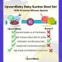 4 Piece Silicone Baby Bowls Set with Guaranteed Suction and Spoon | UpwardBaby | for Babies Kids Toddlers | BPA Free | See Video Demonstration