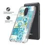 LG Stylo 4 Case, Soft TPU Slim-Fit Flexible Ultra-Thin Clear Case, Full-Body Rugged Bumper Print Blue Flower Case for LG Stylo 4, Transparent