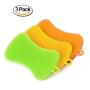 Double Sided Anti-Bacterial Silicone Sponge Scrubber | Kitchen Sponge | Silicone Dish Sponge | Cleans Pans Pots Dishes Fruits Vegetables