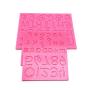 AK ART KITCHENWARE 3PCS Number and Alphabet Silicone Fondant Mold for Decorating Cake Cupcake Cookie Moulds Pastry DIY Bakery Tools SM-831 Pink