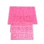 AK ART KITCHENWARE 3PCS Number and Alphabet Silicone Fondant Mold for Decorating Cake Cupcake Cookie Moulds Pastry DIY Bakery Tools SM-831 Pink