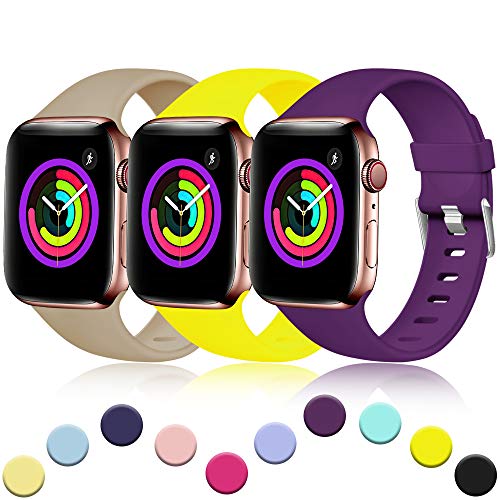 Haveda Sport Bands Compatible for Apple 4 Watch 40mm 44mm Series 4 Series 5, iWatch Bands 38mm 42mm Womens, Waterproof Wrist Band for iWatch, Apple Watch Series 3, Series 2/1 Man Small Large