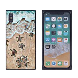 iPhone Xs iPhone X Case, Baby Turtle Shock-Absorption TPU Rubber Bumper iPhone Xs iPhone X Case, Ultra Thin Slim Protective Cover for iPhone Xs iPhone X-Black