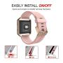 Simpeak for Fitbit Blaze Bands with Frame, Silicone Replacement Band Strap with Frame Case for Fit bit Blaze Smart Fitness Watch, Small/Large