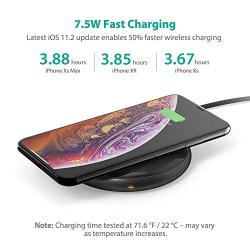 Fast Wireless Charger RAVPower 7.5W Compatible iPhone 11/Xs MAX/XR/XS/X/8/8 Plus, with HyperAir, 10W Compatible Galaxy S9, S9+, S8, S7 & Note 8 and All Qi-Enabled Devices (QC 3.0 Adapter Included)