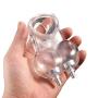 Esitm Sex, Electric Shock Scrotum/Testicles/Glans/Cock Set, Electric Stimulation Ball Stretcher Penis Bondage, Torture Masturbator Erotic Sex Toy for Men, Silicone,White