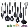 Silicone Kitchenware Set, 10 Pieces of Silicone Kitchen Utensils, Kitchen Spatula Set - Best Non-Stick Kitchen Cookware Set, Suitable for Cooking