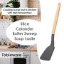 DOPTHOI - Wood Handle Silicone Kitchenware Spatula Non-stick Cooking Utensil Cookware