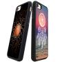 iPhone 7 8 Case with Basketball Fire Pattern Whimsical Design Bumper Black Soft TPU and PC Protection Anti-Slippery &Fingerprint Case for iPhone 7 8